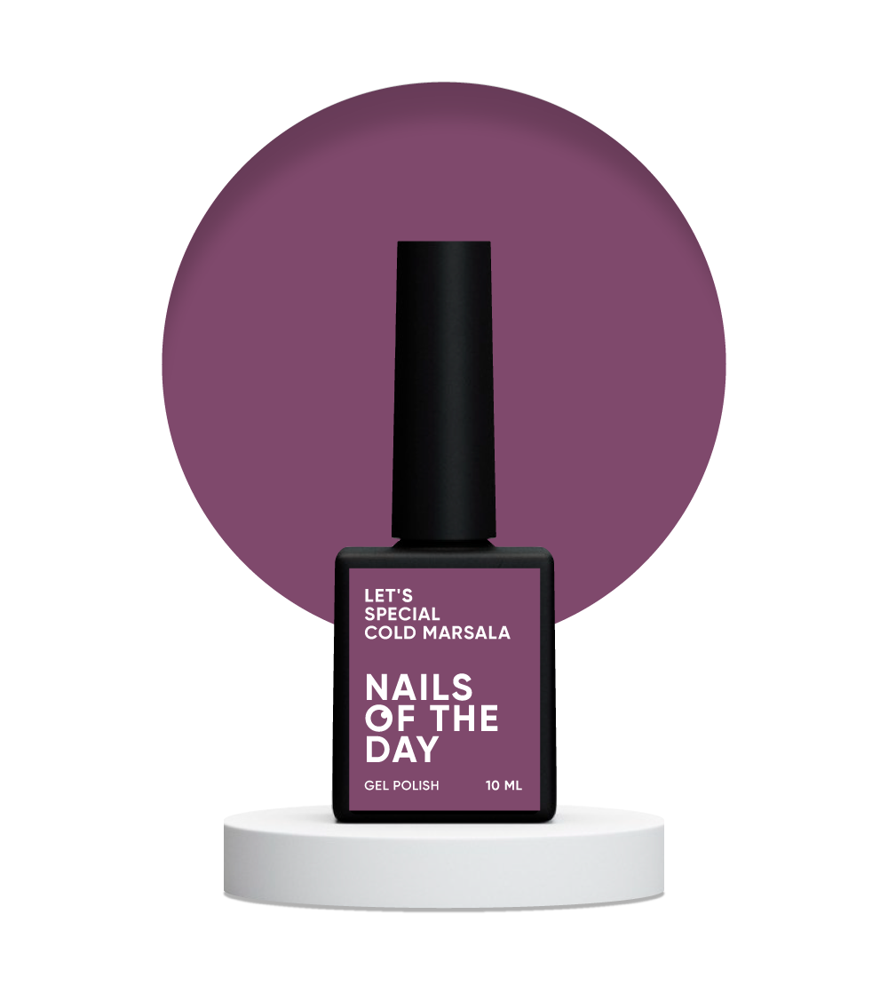 NAILSOFTHEDAY Let's Special Cold Marsala: esmalte semipermanente burdeos claro para uñas que cubre una capa, 10 ml