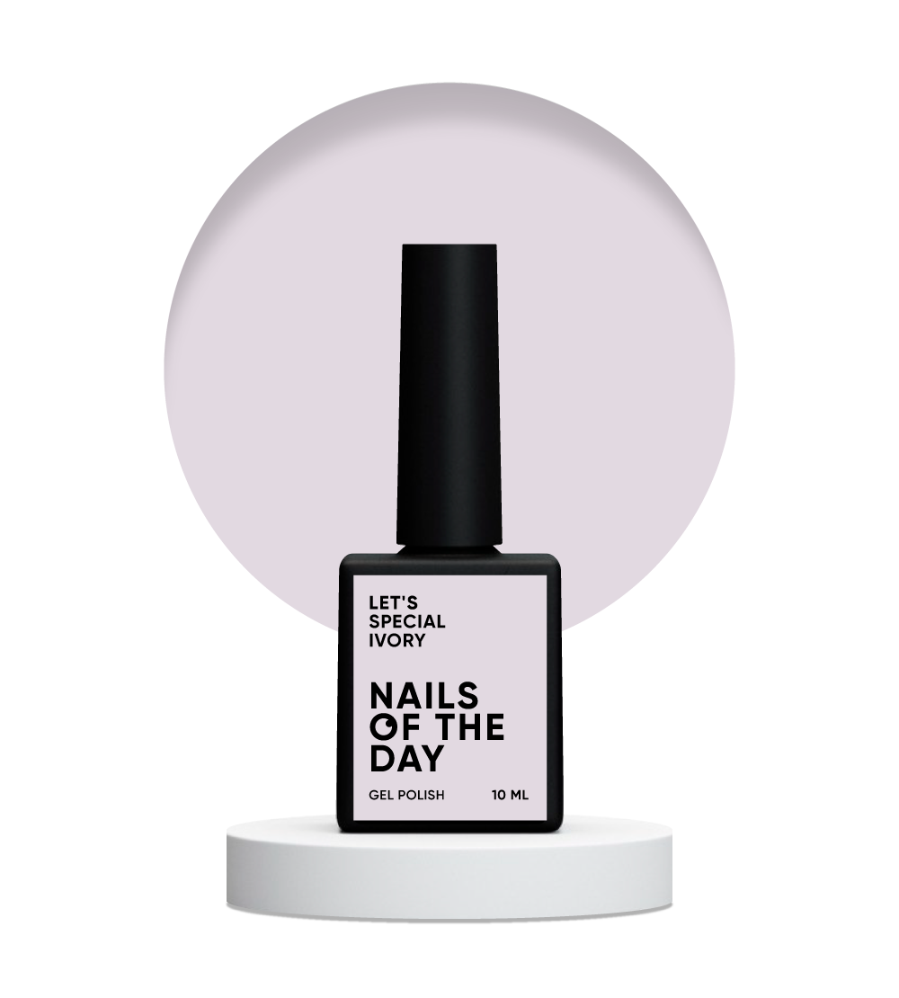 NAILSOFTHEDAY Let's special Ivory — cream nail polish gel covering in one layer, 10 ml