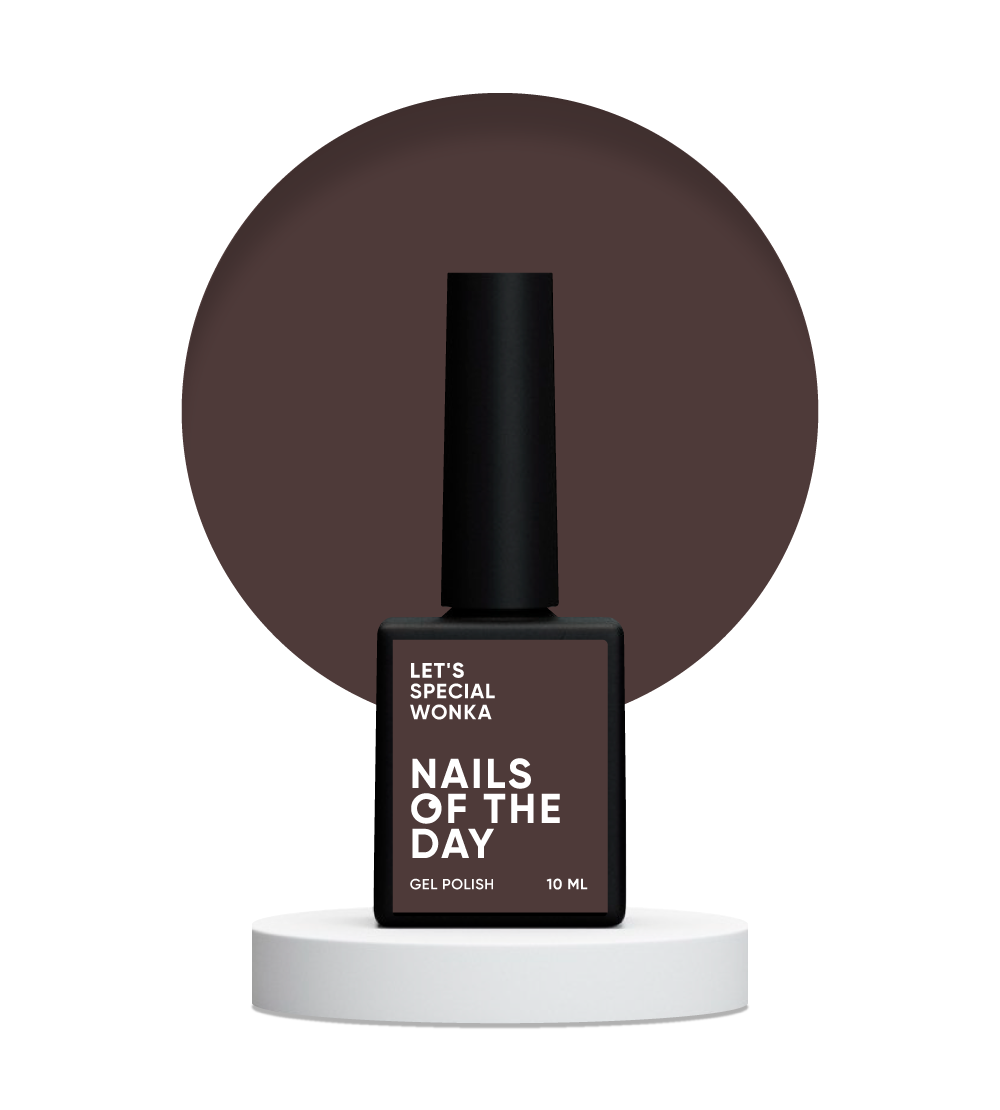NAILSOFTHEDAY Let's special Wonka - verniz gel castanho empoeirado cobrindo uma camada, 10 ml