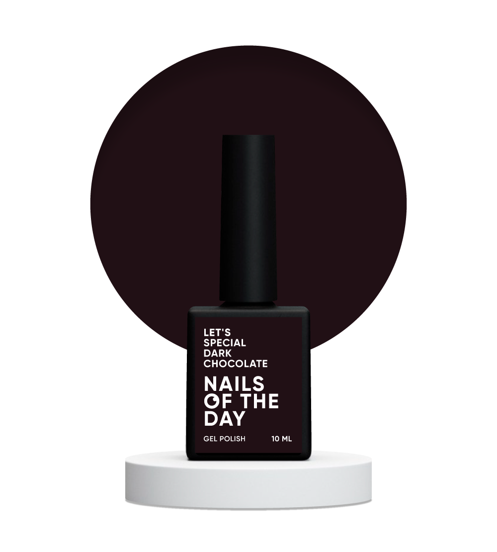 NAILSOFTHEDAY Let's Special Dark Chocolate - esmalte semipermanente marrón oscuro para uñas que cubre una capa, 10 ml