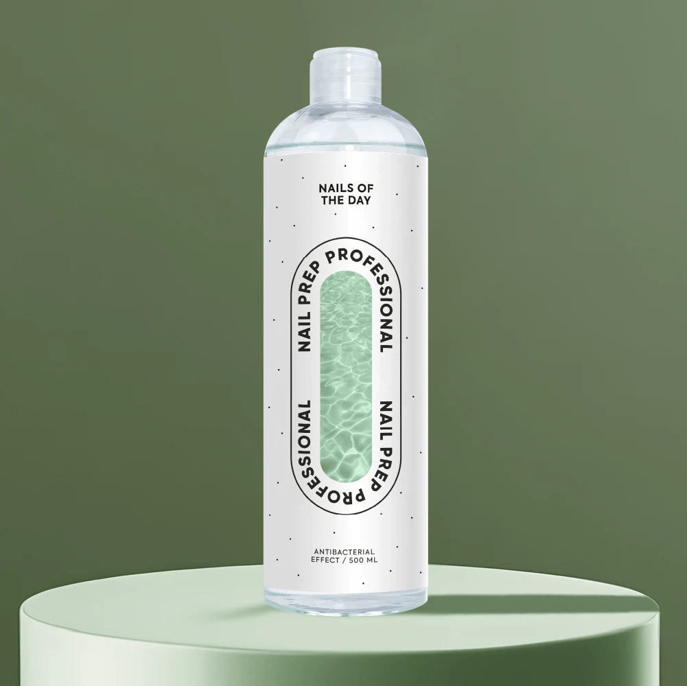 NAILSOFTHEDAY Nail Prep — produto profissional para desengorduramento e desidratação das unhas naturais com ação antibacteriana e antifúngica, 500 ml.