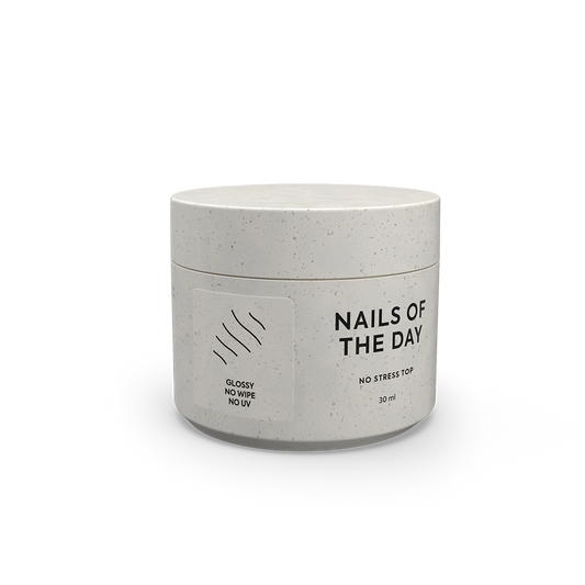 NAILSOFTHEDAY No stress top no wipe — top lucido senza strato adesivo e senza filtri UV, top ANTIGRAFFIO, 30 ml