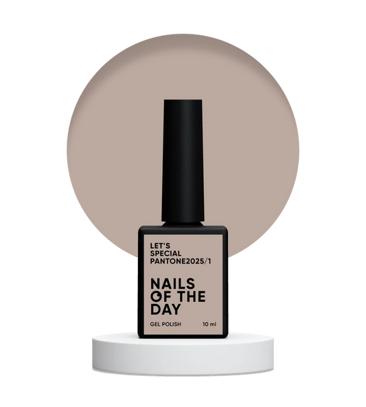 NAILSOFTHEDAY Let’s Special Pantone2025/1 — smalto gel marrone beige caldo, che copre in un solo strato, 10 ml.