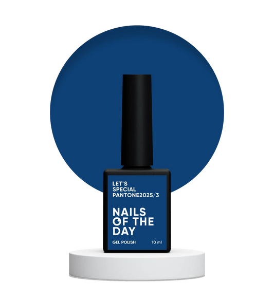 NAILSOFTHEDAY Let’s Special Pantone2025/3 — smalto gel blu scuro profondo, che copre in un solo strato, 10 ml.