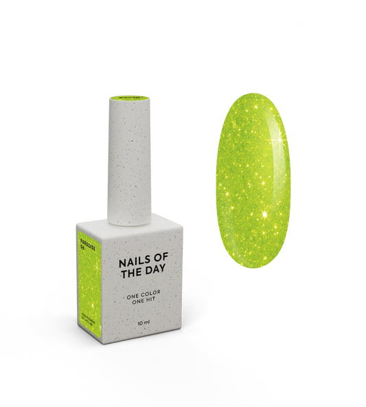 NAILSOFTHEDAY Paradise 06 — verniz gel amarelo néon que cobre a unha com uma só camada, 10 ml