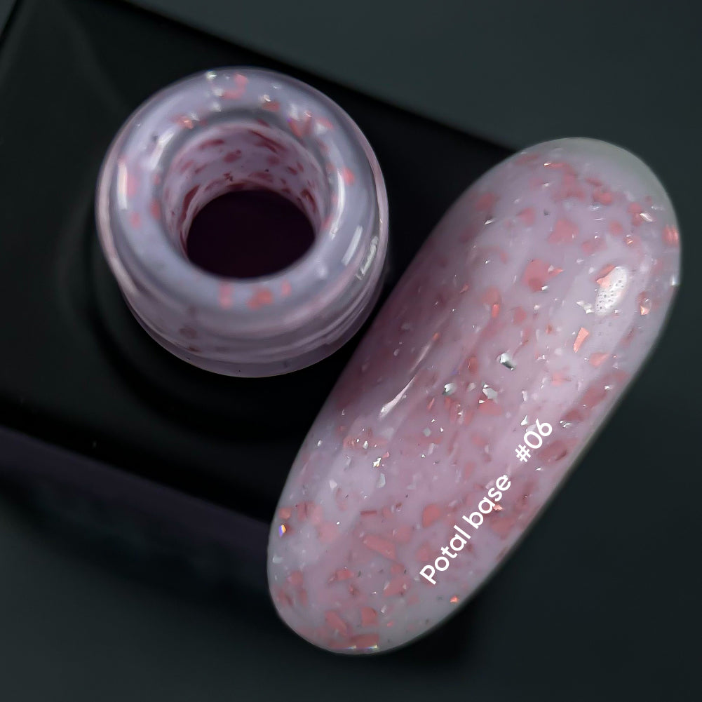 NAILSOFTHEDAY Potal base 06 - блідно-рожева база з мідною поталлю, 10 мл