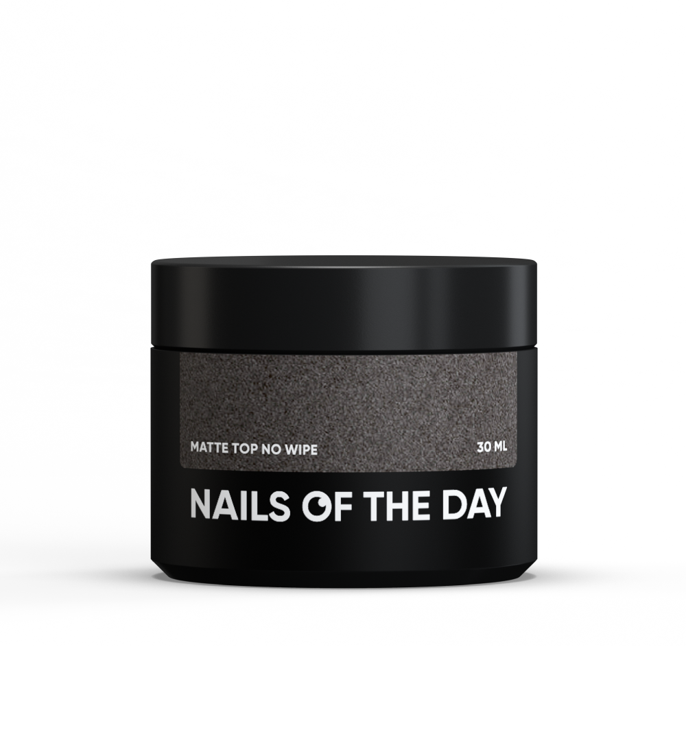 NAILSOFTHEDAY Matte top no wipe – top opaco senza strato adesivo per unghie, 30 ml