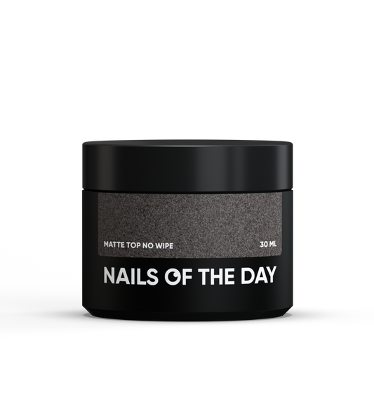 NAILSOFTHEDAY Matte top no wipe – top opaco senza strato adesivo per unghie, 30 ml