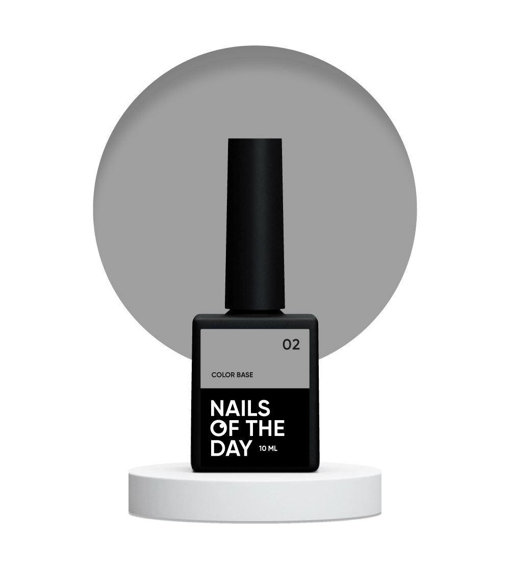 NAILSOFTHEDAY Color base 02 – base de color para uñas (gris claro), 10 ml