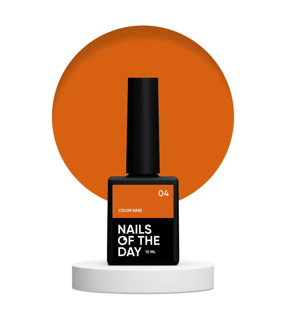 NAILSOFTHEDAY Base de cor 04 – base de cor para unhas (laranja cenoura), 10 ml