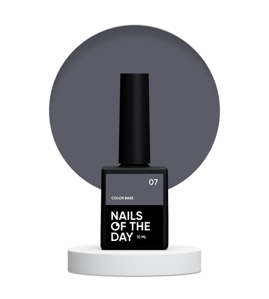 NAILSOFTHEDAY Color base 07 – base de color para uñas (gris grafito), 10 ml