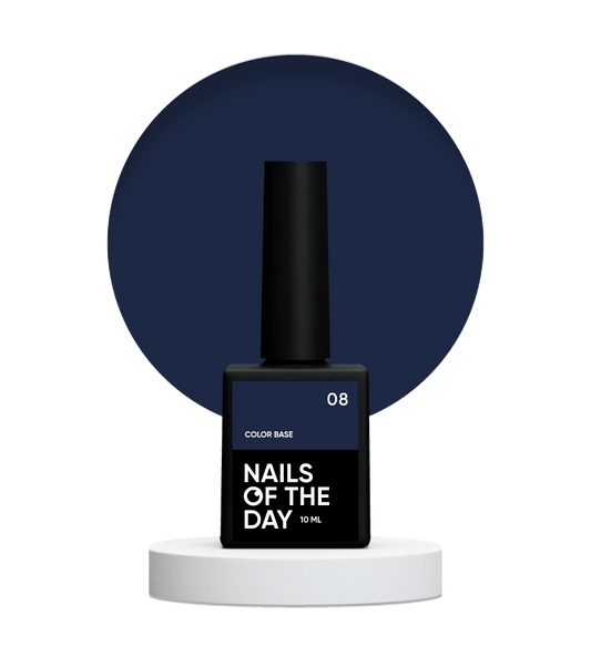 NAILSOFTHEDAY Color base 08 – base de color para uñas (azul intenso), 10 ml