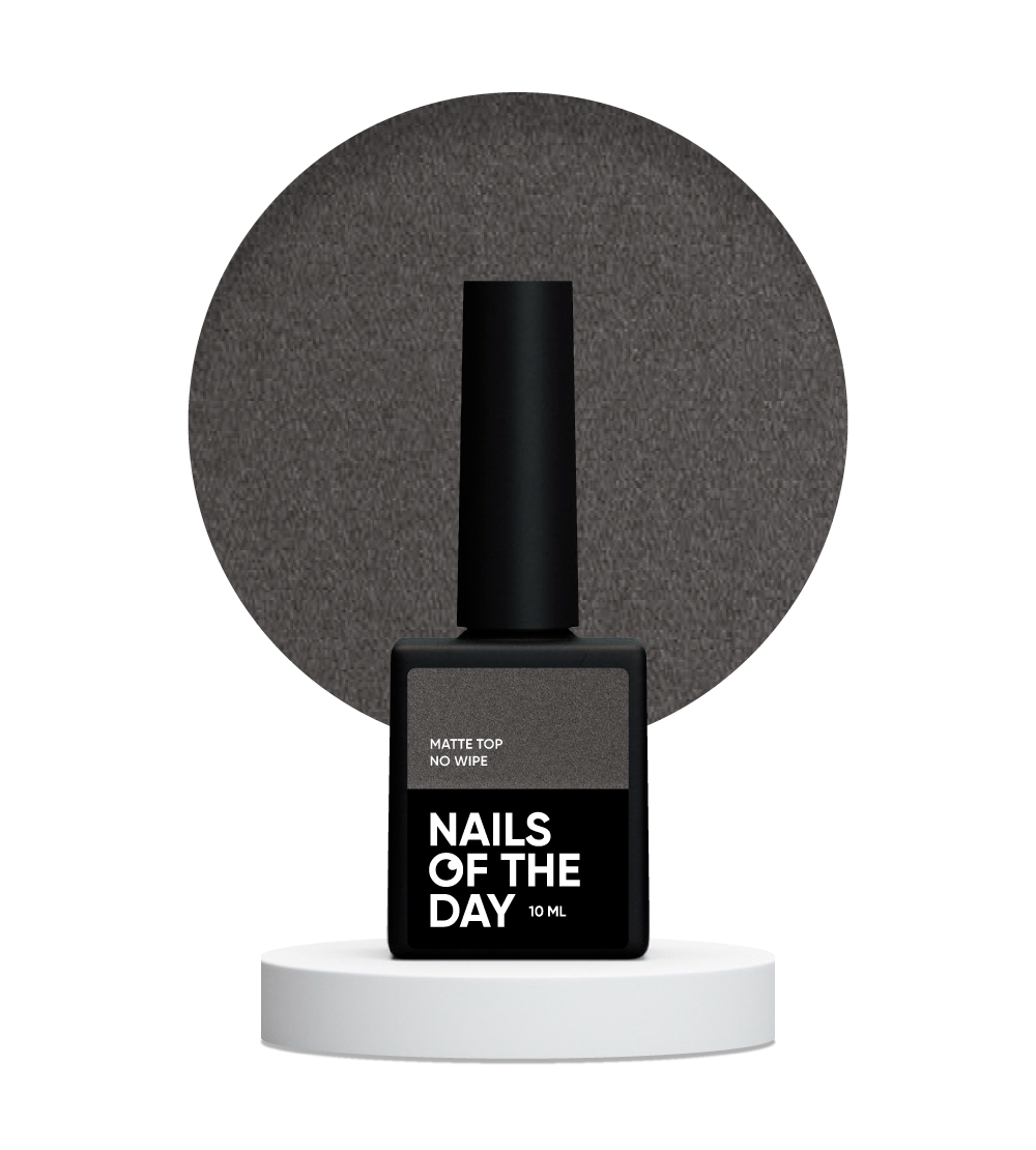 NAILSOFTHEDAY Matte top no wipe – top opaco senza strato appiccicoso, con filtri UV, 10 ml