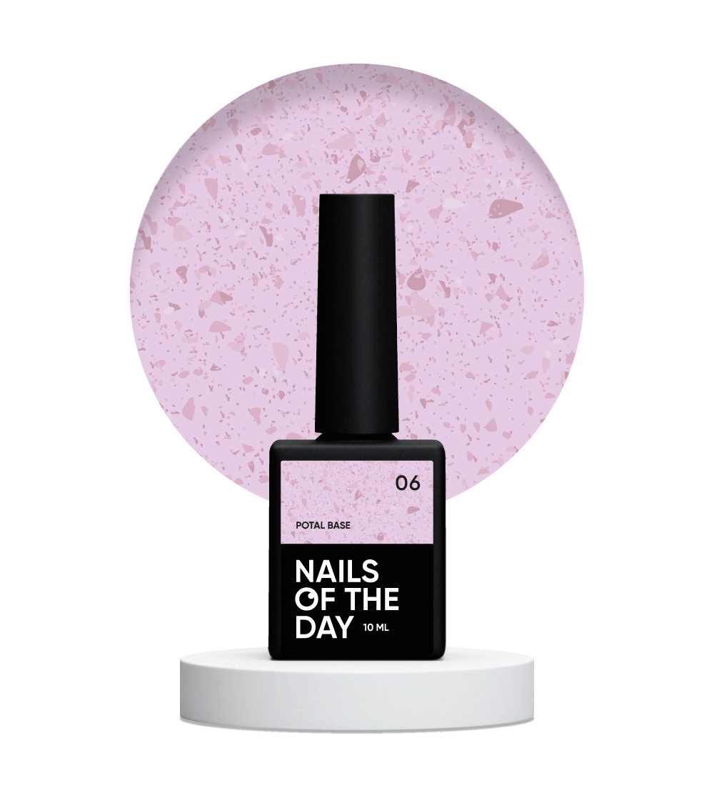 NAILSOFTHEDAY Potal base 06 - блідно-рожева база з мідною поталлю, 10 мл
