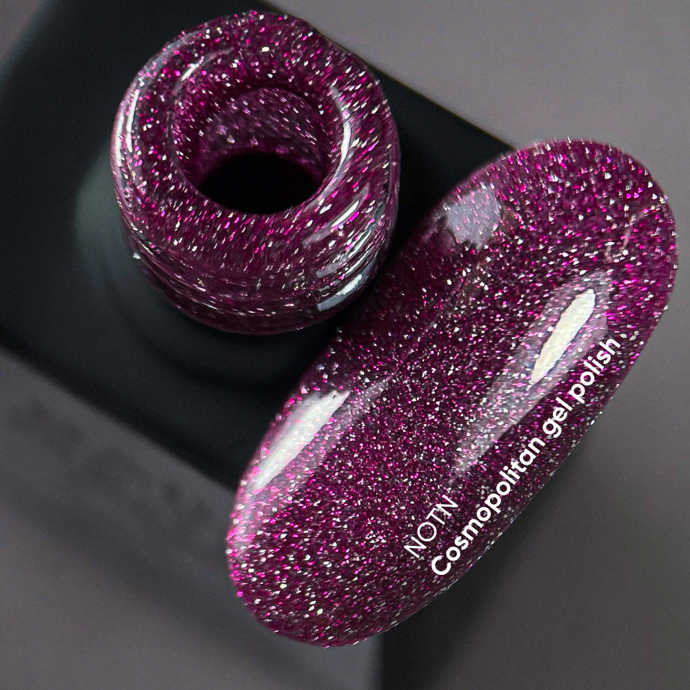 NAILSOFTHENIGHT Polish Cosmopolitan Gel — verniz gel reflector rosa escuro, 10 ml