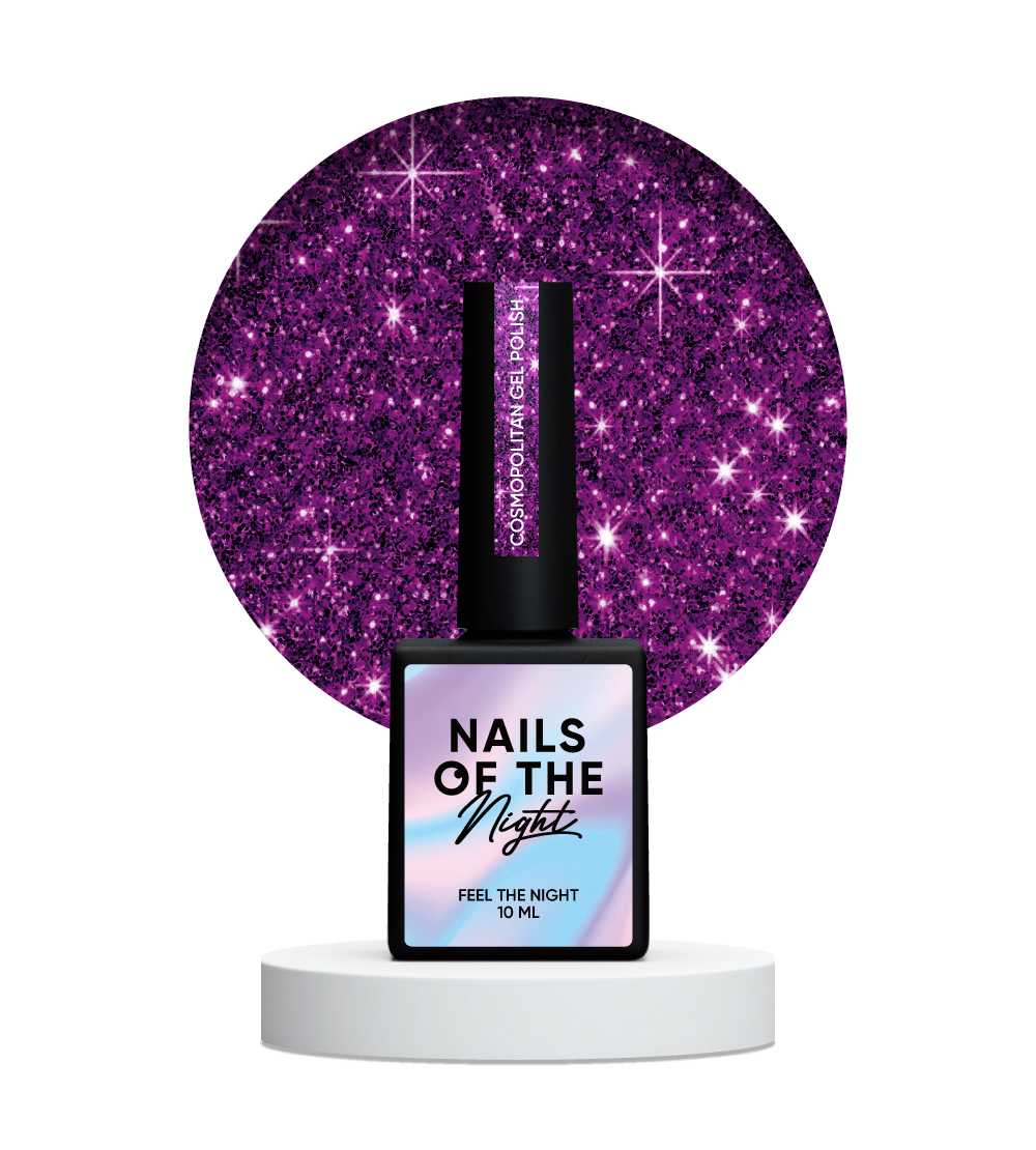 NAILSOFTHENIGHT Polish Cosmopolitan Gel — verniz gel reflector rosa escuro, 10 ml