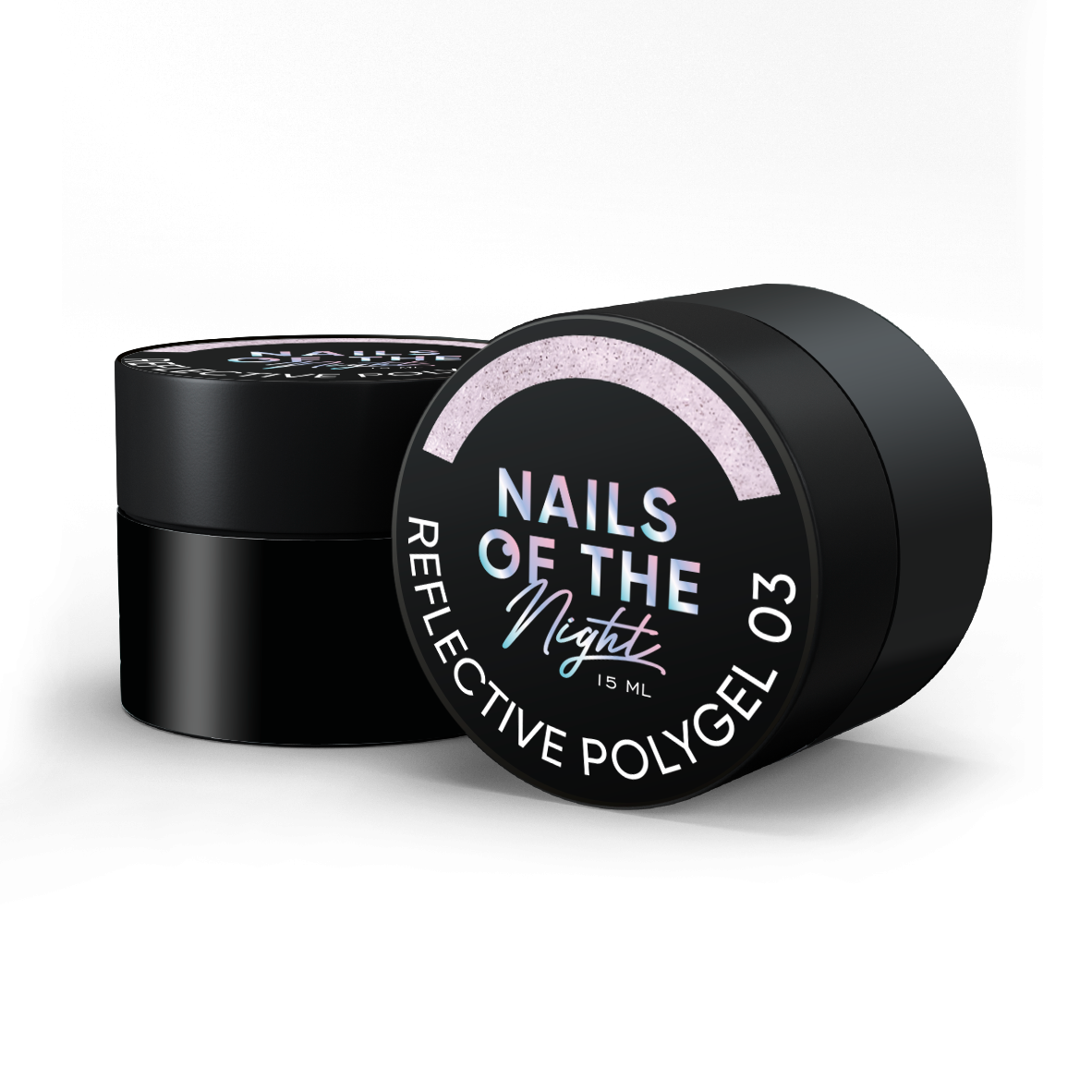 NAILSOFTHENIGHT Reflective Polygel 03 — poligel liquido riflettente color pesca di una nuova formula per unghie, 15 ml