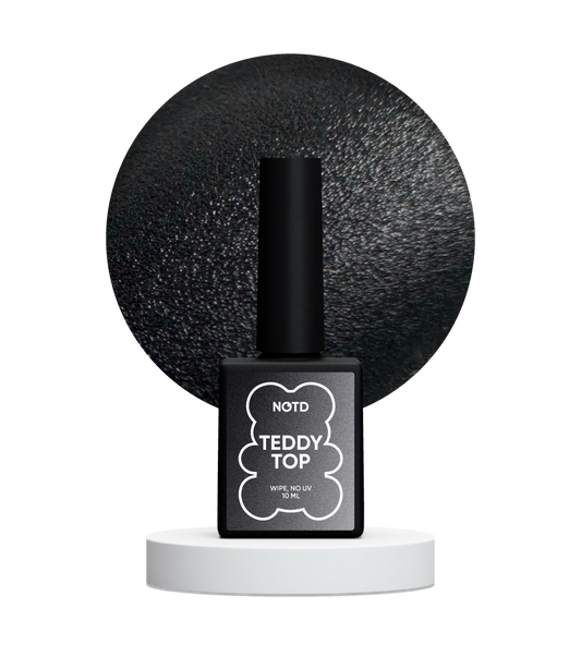 NAILSOFTHEDAY Teddy top wipe — top in peluche opaco con uno strato appiccicoso, nuova formula, senza filtri UV, 10 ml