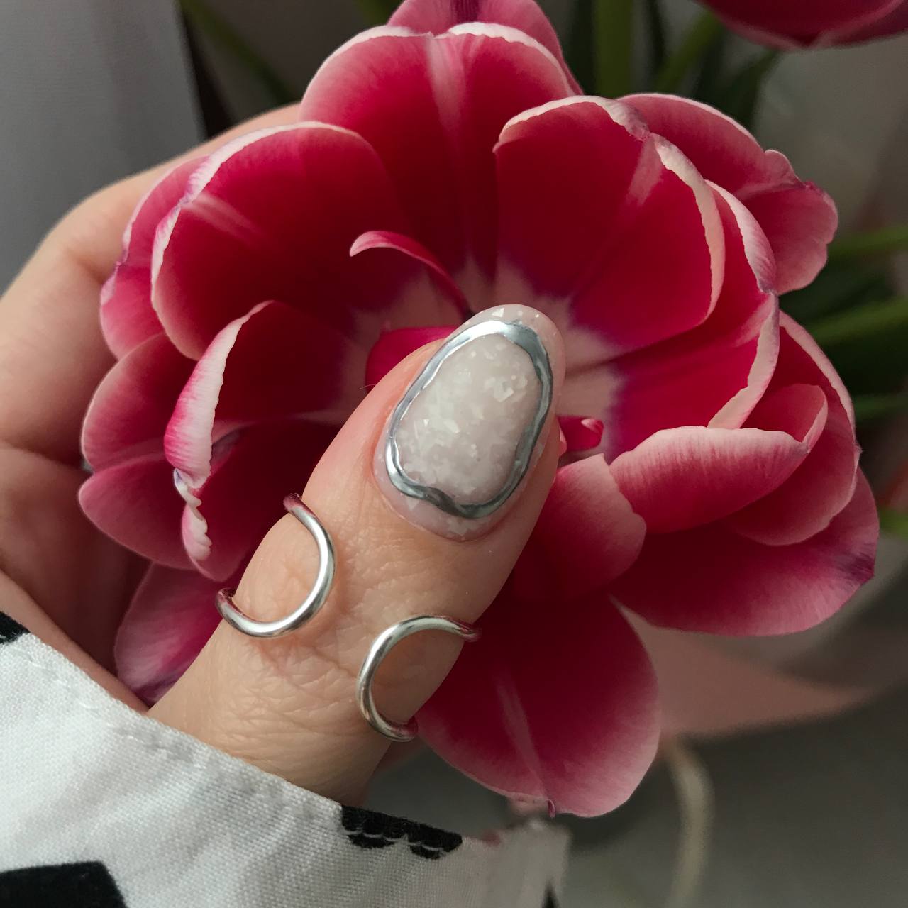 NAILSOFTHEDAY Potal base 14 – gentle milky base with white stylish potal, 10 ml