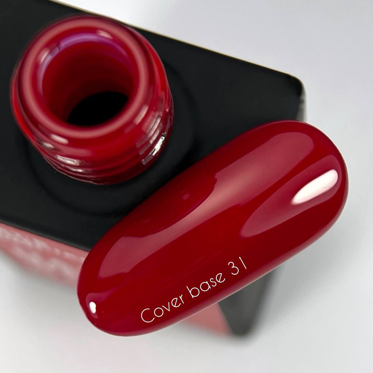 Nailsoftheday Cover base NEW Formula 31 — pigmented deep red nail base, 10 ml