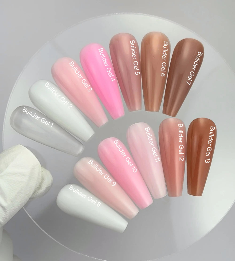 NAILSOFTHEDAY Builder Gel 09 — gel rosa lechoso para extensiones de uñas, 15 ml