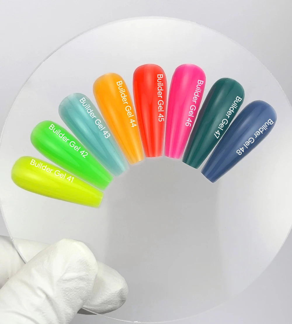 NAILSOFTHEDAY Builder Gel 41 — gel amarillo limón intenso para extensiones de uñas, 15 ml