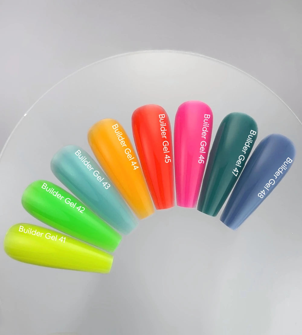 NAILSOFTHEDAY Builder Gel 41 — gel amarillo limón intenso para extensiones de uñas, 15 ml