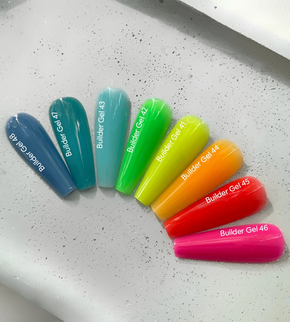 NAILSOFTHEDAY Builder Gel 48 — sky blue gel for nail extensions, 15 ml