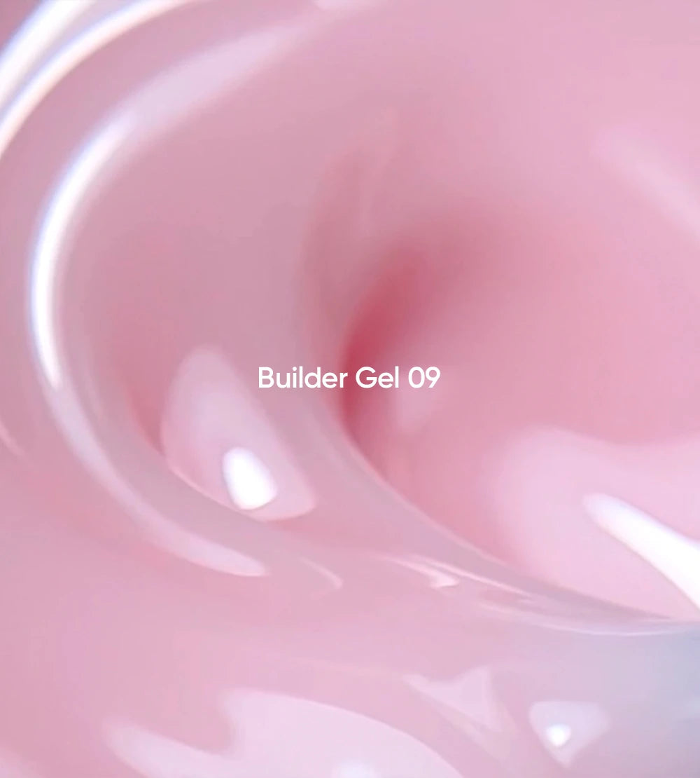 NAILSOFTHEDAY Builder Gel 09 — gel rosa lattiginoso per allungamento unghie, 30 ml (Premium gel 02)