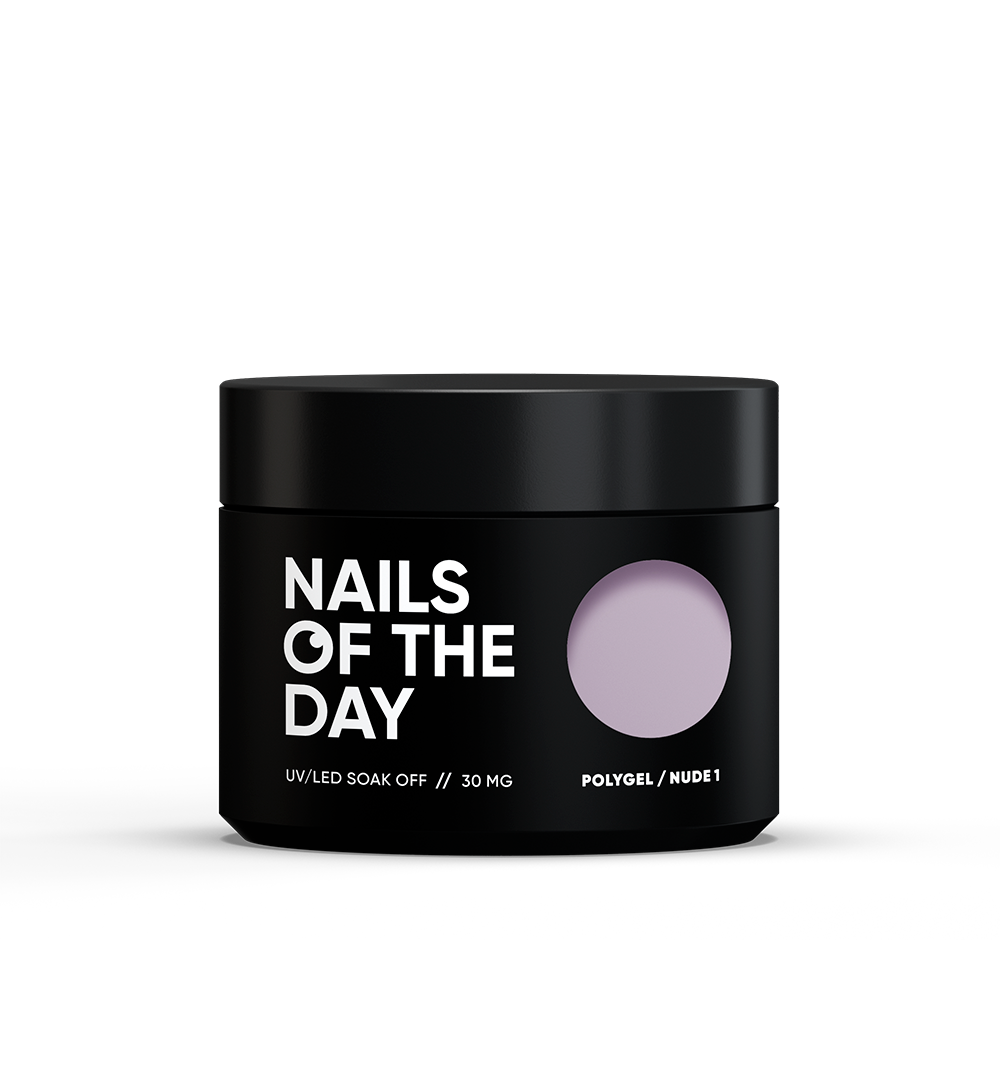 NAILSOFTHEDAY Polygel nude 01 — Polygel de grano fino color beige-rosa, 30 g
