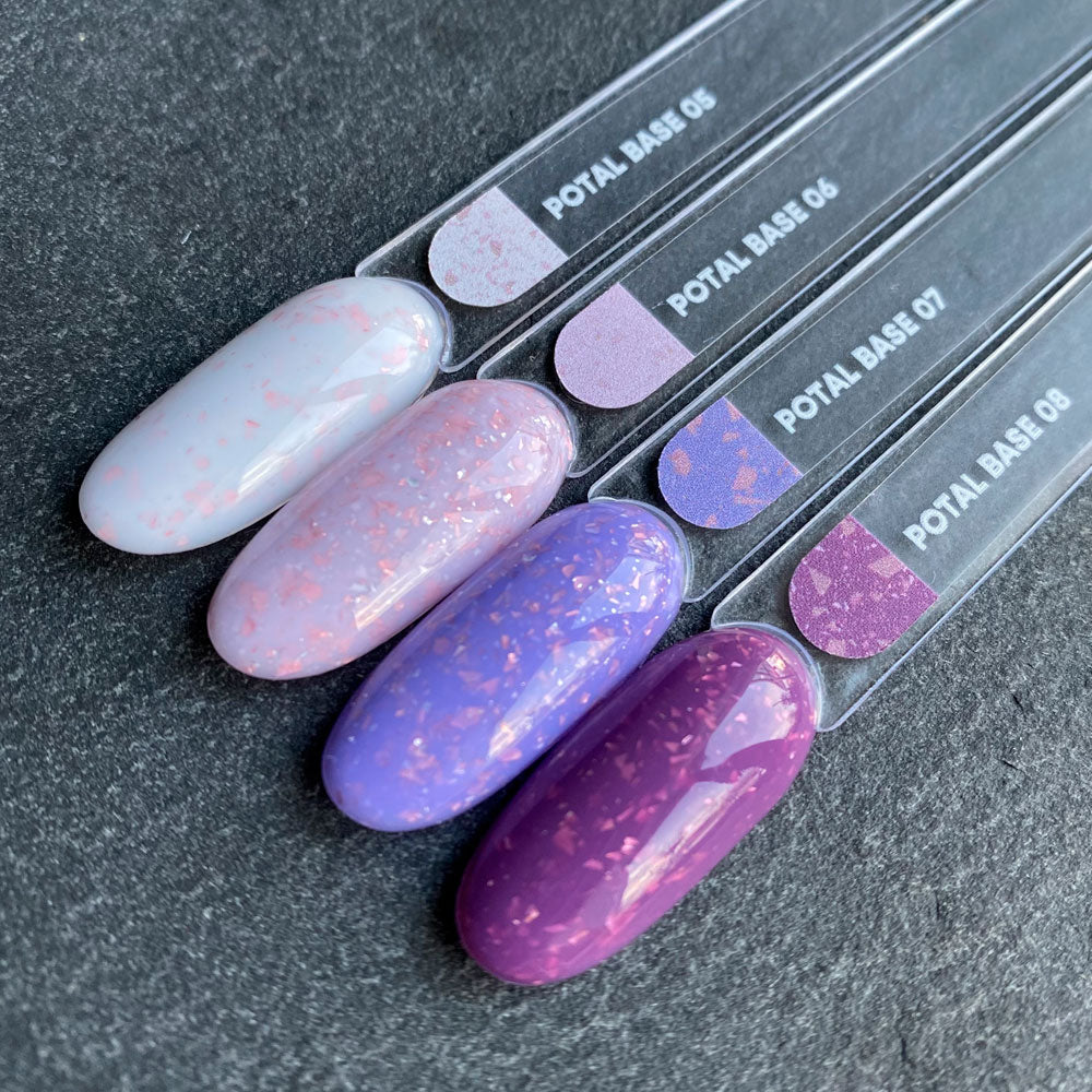 NAILSOFTHEDAY Potal base 08 - base burdeos con decoracion de cobre, 10 ml