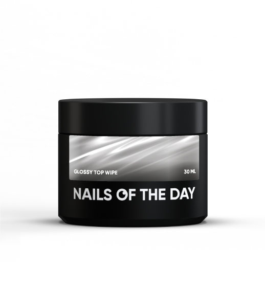 NAILSOFTHEDAY Glossy top wipe – глянцевий топ з липким шаром, без уф-фільтрів, 30 мл