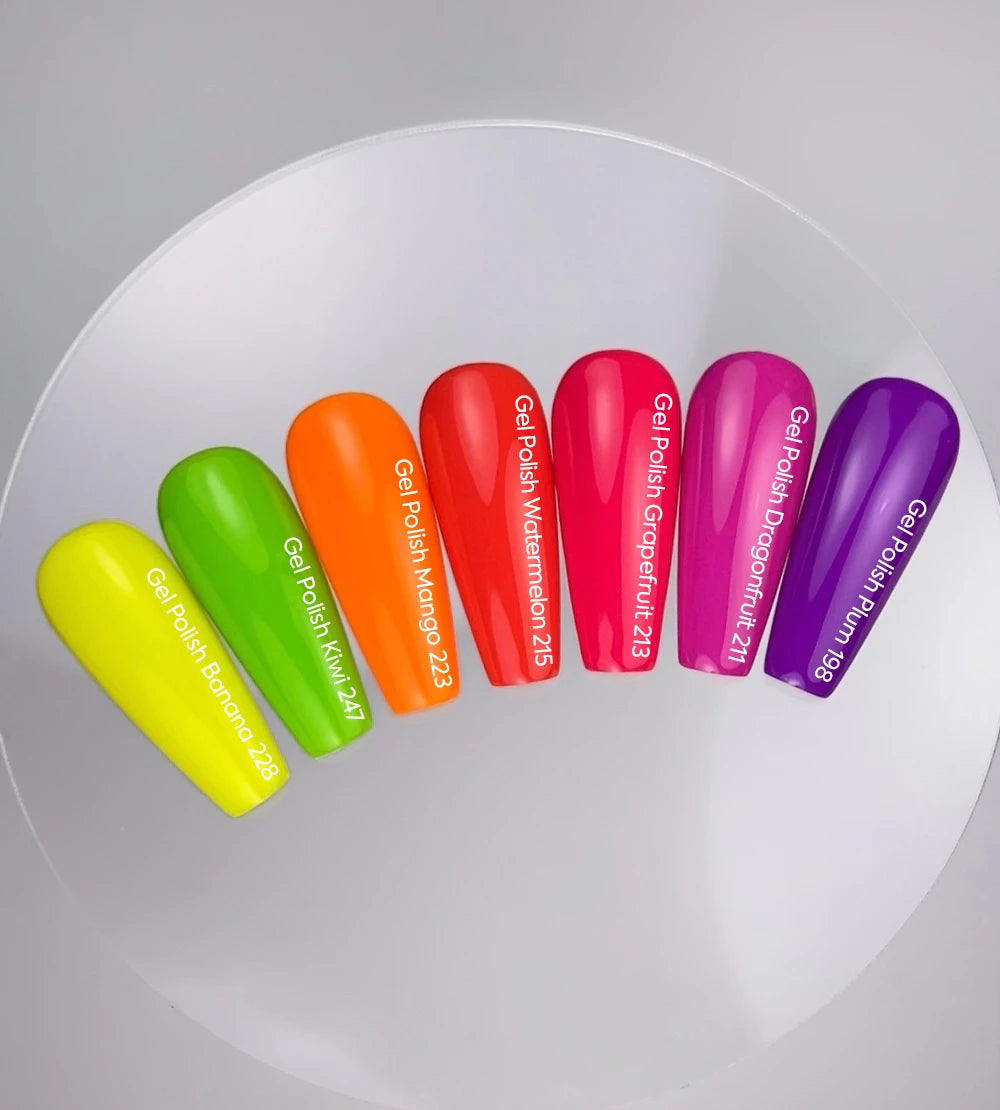 NAILSOFTHEDAY Gel Polish Kiwi-247 — esmalte semipermanente verde neón con cobertura total en una sola capa, 10 ml