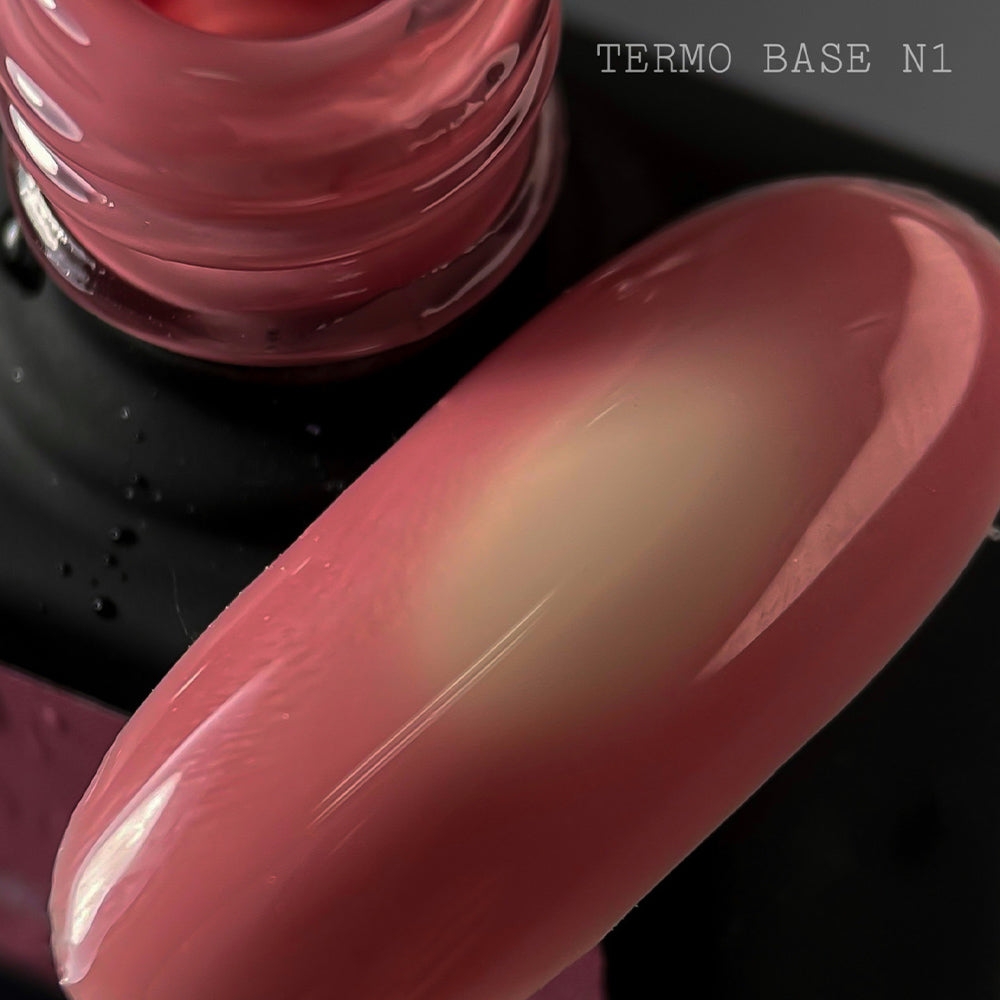 NAILSOFTHEDAY Termo base 01 – base termica polline rosa + latte, 10 ml