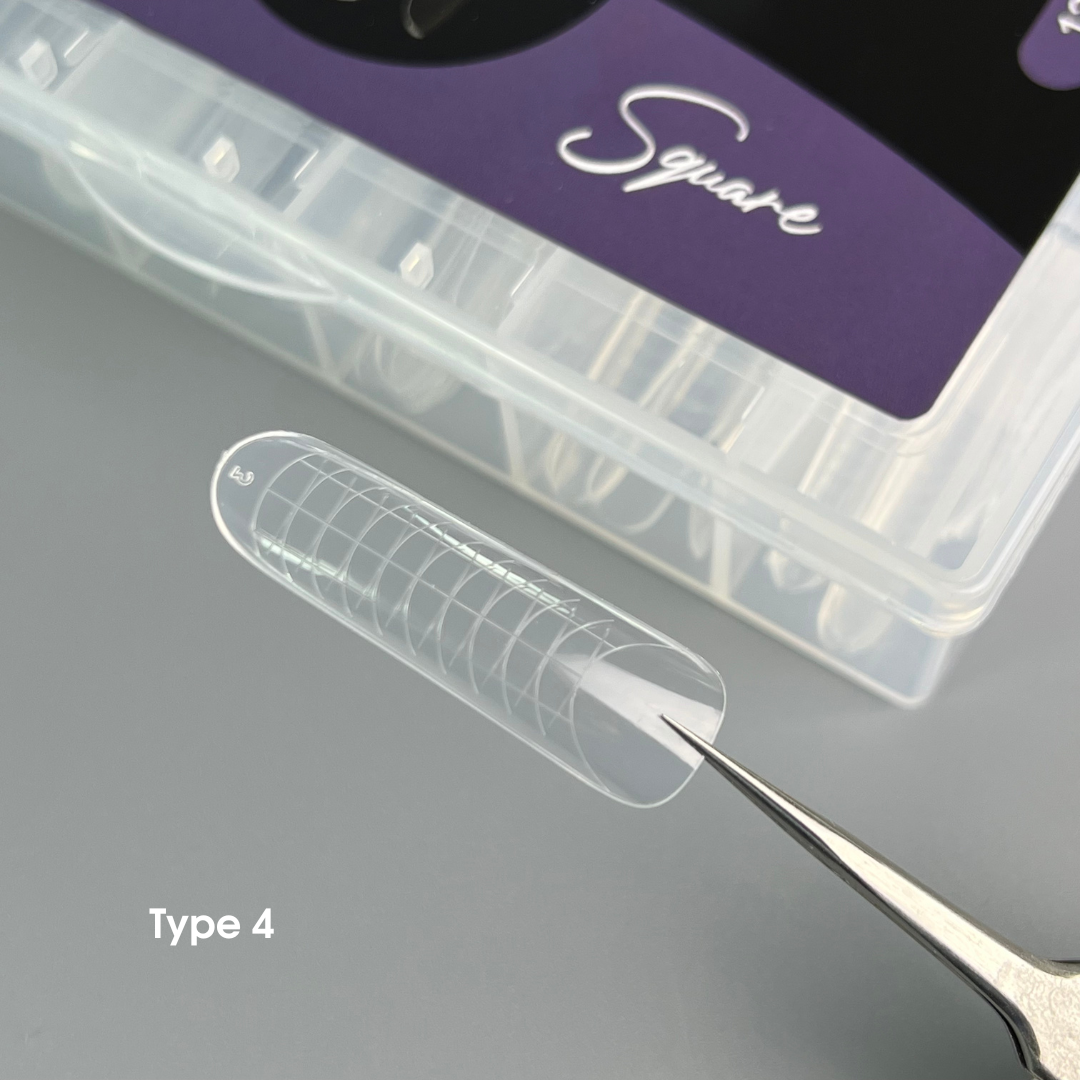 NAILSOFTHEDAY Dual Form Square (Type 4): formas superiores tipo cuadrado para uñas, 120 piezas