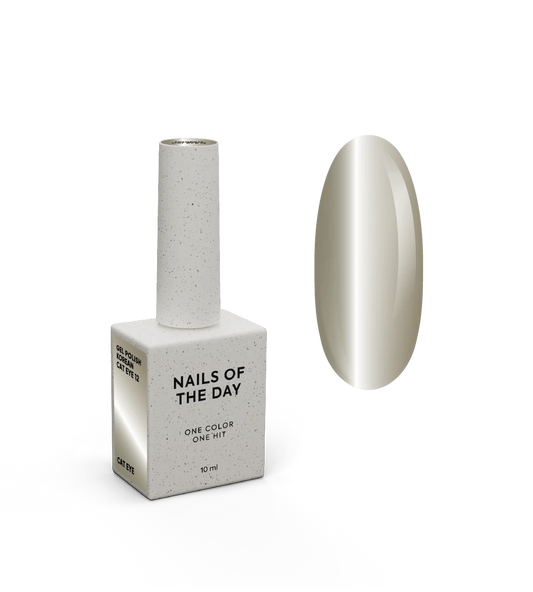 NAILSOFTHEDAY Olho de gato coreano 12 - verniz gel bege frio olho de gato, 10 ml