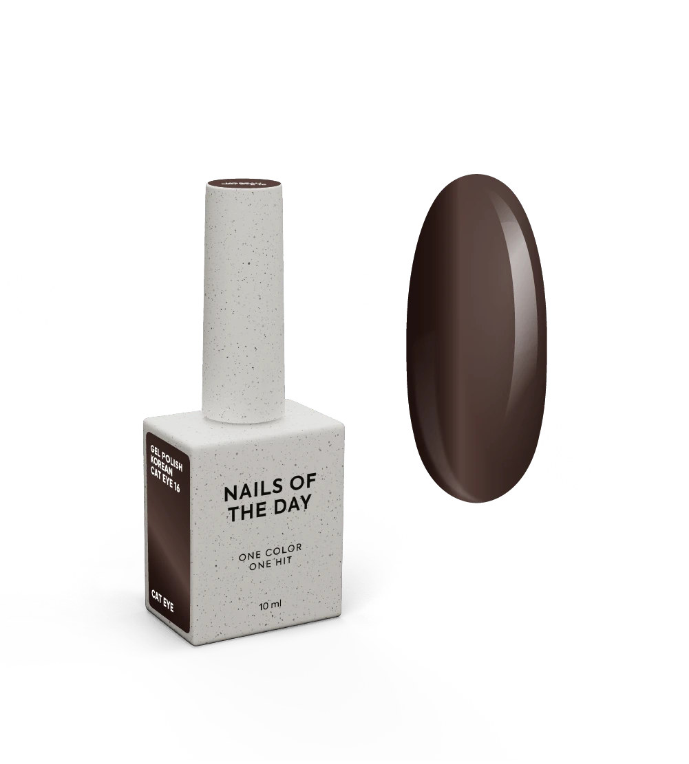NAILSOFTHEDAY Korean Cat Eye 16 – esmalte em gel marrom efeito olho de gato, 10 ml.
