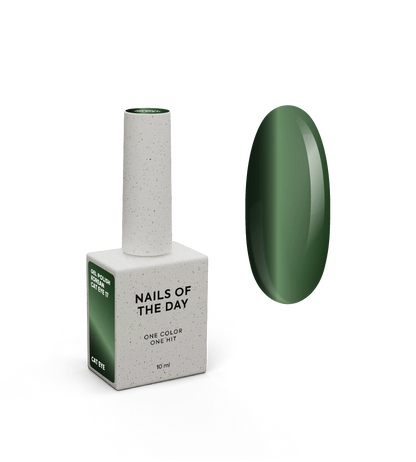 NAILSOFTHEDAY Korean Cat Eye 17 – esmalte em gel verde efeito olho de gato, 10 ml.