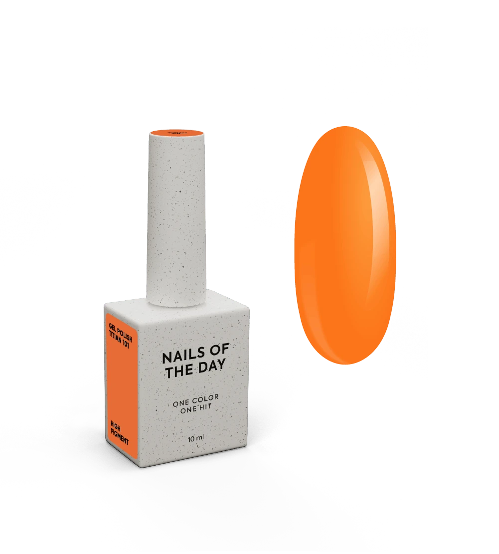 NAILSOFTHEDAY Let's Special Titian - Vernis à ongles gel carotte brillant couvrant une couche, 10 ml