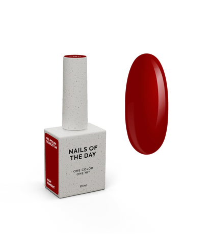 NAILSOFTHEDAY Let's special Scarlet — verniz gel vermelho-carmim para cobertura de unhas numa só camada, 10 ml
