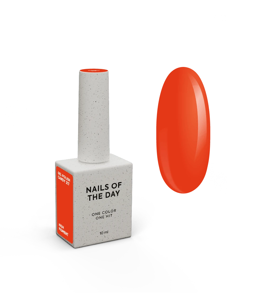 NAILSOFTHEDAY Let's Special Candy - un vernis gel corail saturé brillant spécial se chevauchant en une seule couche, 10 ml