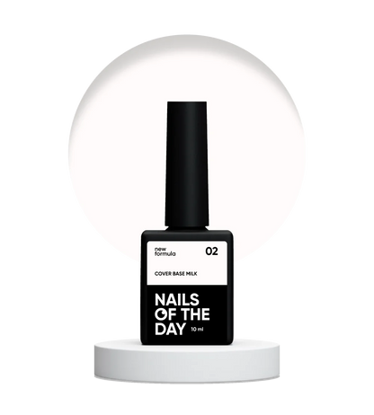 Nailsoftheday Cover base NEW Formula milk 02 — молочне камуфлююче базове покриття для нігтів, 10 мл