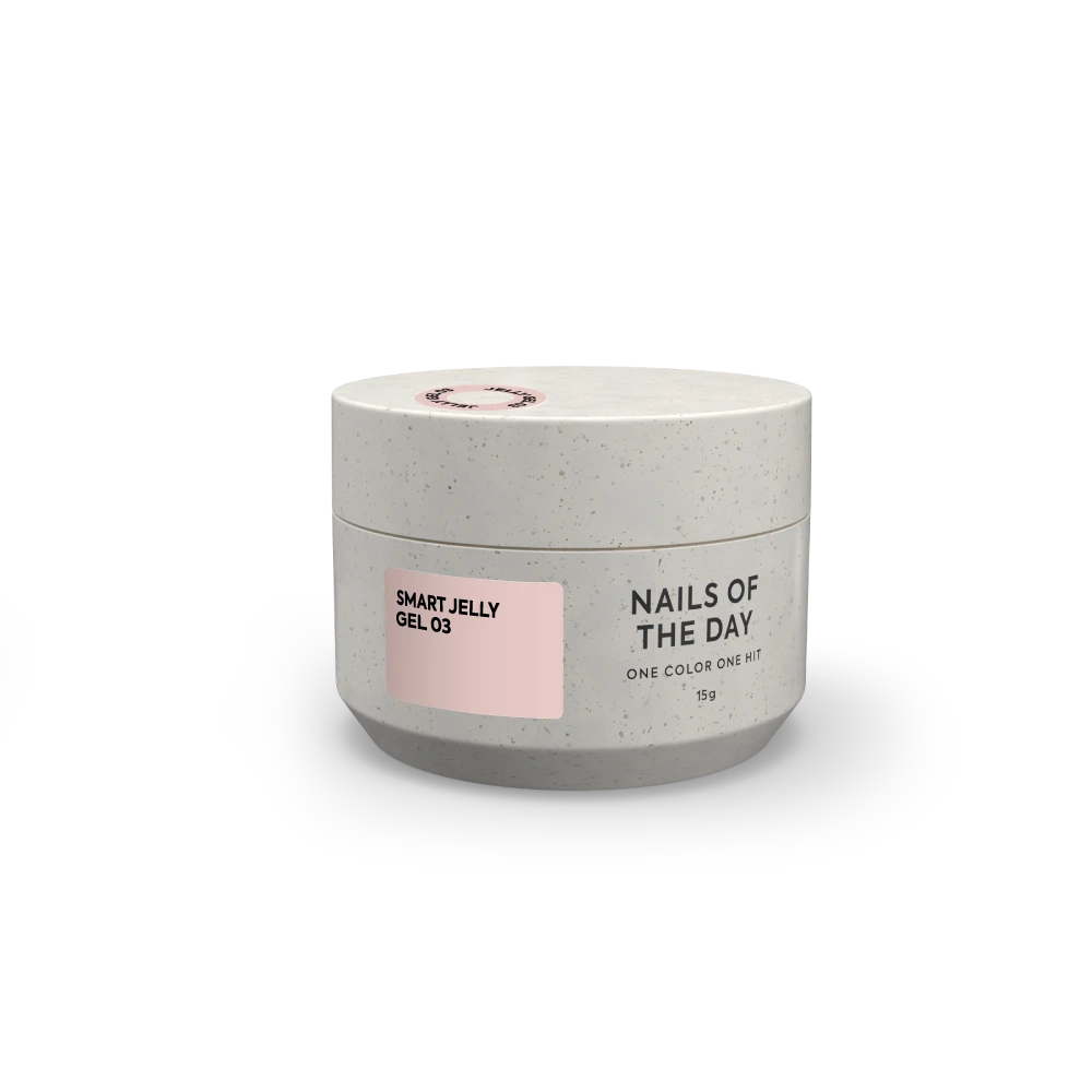 NAILSOFTHEDAY Smart Jelly gel 03 — Gelée de construction beige pêche pour ongles, 15 g