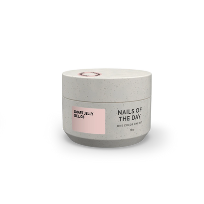 NAILSOFTHEDAY Smart Jelly gel 03 — Gelée de construction beige pêche pour ongles, 15 g