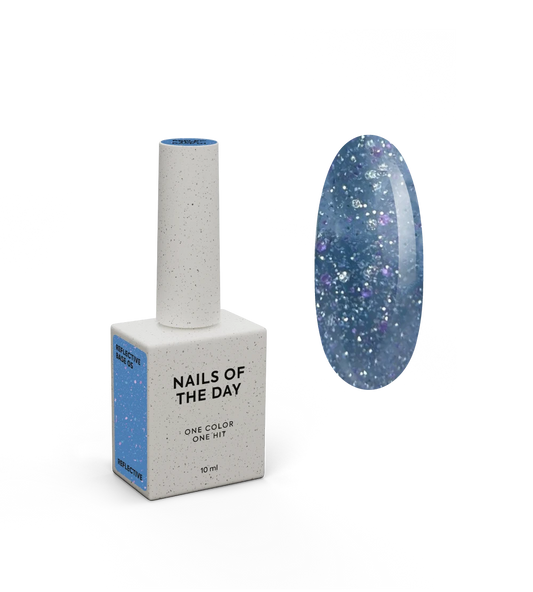 NAILSOFTHENIGHT Base reflectora 05 - base reflectora camuflada com brilhos holográficos (azul profundo), 10 ml