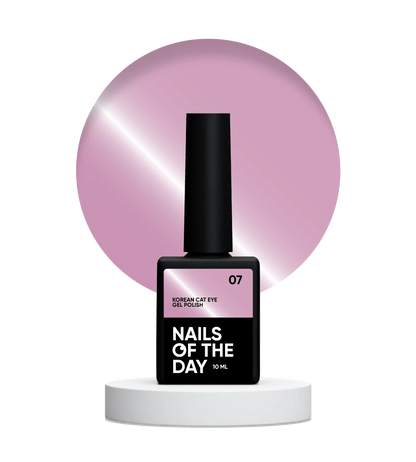 NAILSOFTHEDAY Korean cat eye 07 - esmalte semipermanente ojo de gato de color morado, 10 ml