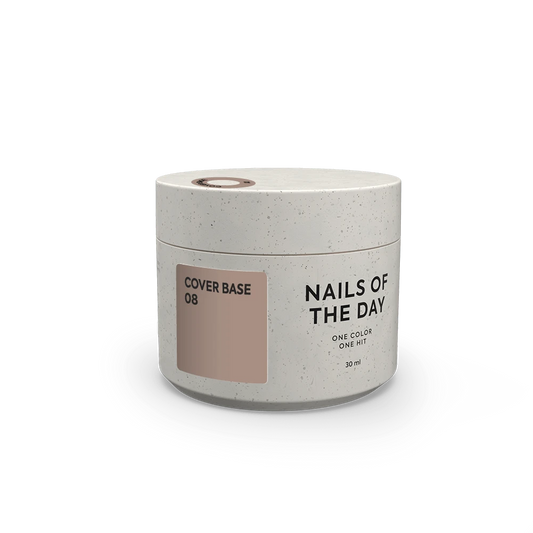 Nailsoftheday Cover base NEW Formula 08: base de camuflaje para uñas en color capuchino, 30 ml
