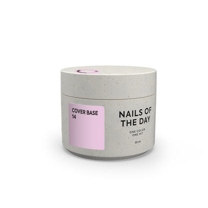 Nailsoftheday Cover Base NEW Formula 14 — base camufladora en un tono lila, ideal para uñas, 30 ml.