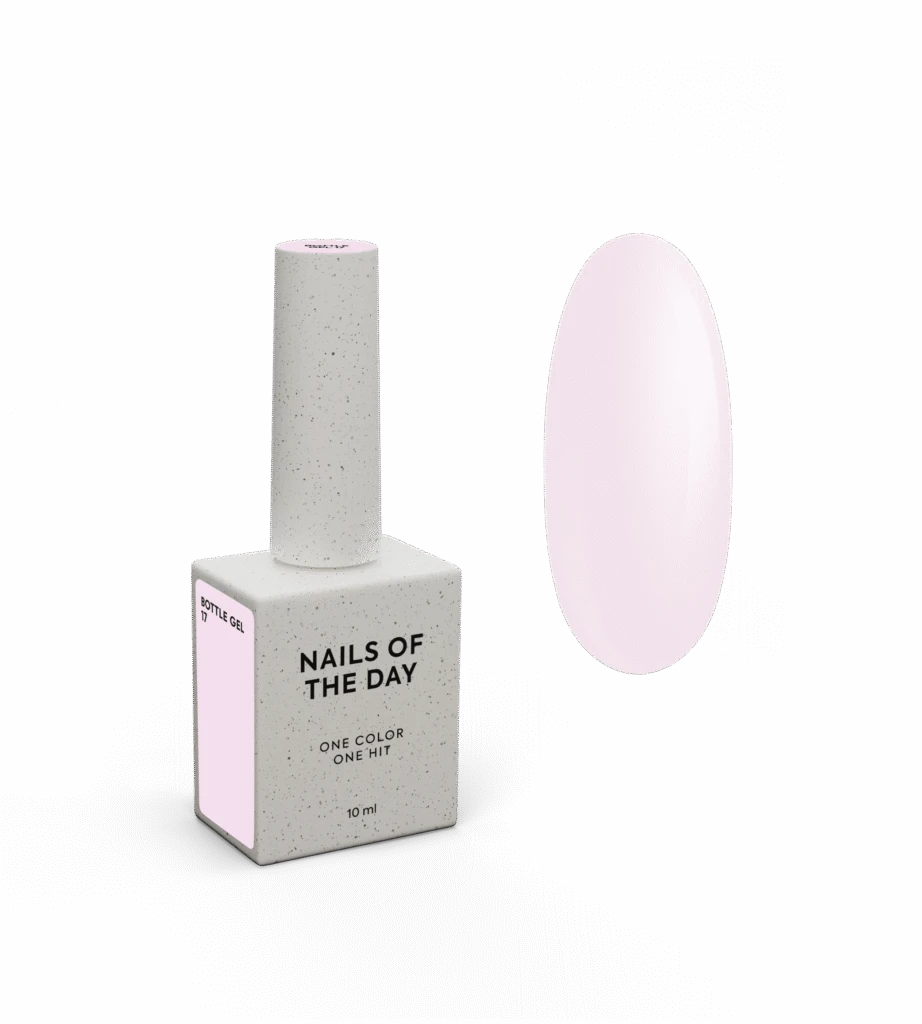 NAILSOFTHEDAY Bottle Gel 17 – gel ultrarresistente rosa suave, 10 ml.