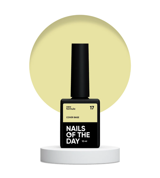 Nailsoftheday Cover base NEW Formula 17 — ніжно-лимонне камуфлююче базове покриття для нігтів, 10 мл